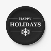 パーソナライズされたクリスマスハッピーカスタムホリデー ペーパープレート (正面)