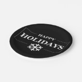 パーソナライズされたクリスマスハッピーカスタムホリデー ペーパープレート (アングル)