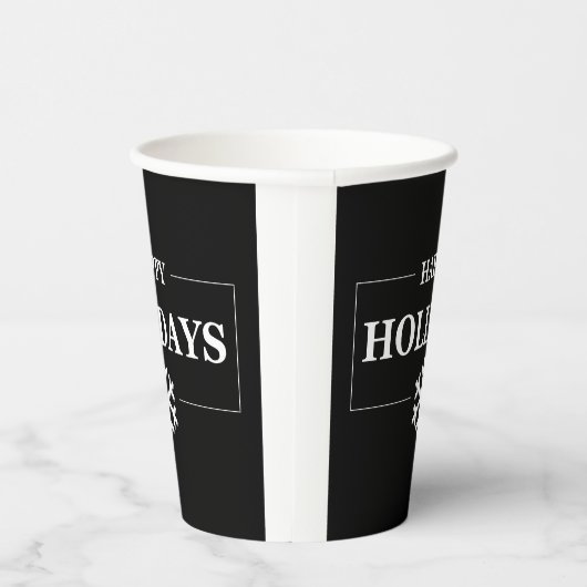 パーソナライズされたクリスマスハッピーカスタムホリデー 紙コップ (右)