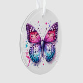 パーソナライズされたクリスマスバタフライホリデーキープサケ オーナメント (正面)