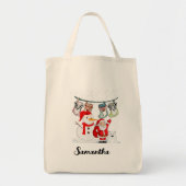 パーソナライズされたクリスマスバッグギフトsanta snow トートバッグ (正面)