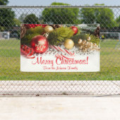 パーソナライズされたクリスマスバナーキャンディーケーンオーナメント 横断幕 (インサイチュ)