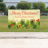 パーソナライズされたクリスマスバナーギフトオーナメント 横断幕 (インサイチュ)