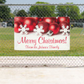 パーソナライズされたクリスマスバナーレッドツリーオーナメント 横断幕 (インサイチュ)