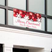 パーソナライズされたクリスマスバナーレッドツリーオーナメント 横断幕 (ビルの外側)