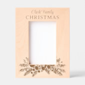 パーソナライズされたクリスマスパインフローラ レーザー彫刻フレーム (正面)