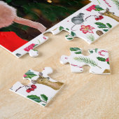 パーソナライズされたクリスマスパターン写真ギフト ジグソーパズル (側面)