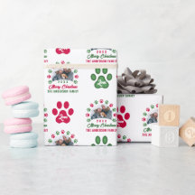 パーソナライズされたクリスマスパピーポーズホリデーフォト