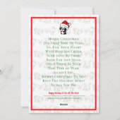 パーソナライズされたクリスマスパンドラ(PANDAS)ホリデーカード シーズンカード (裏面)