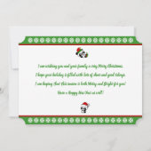パーソナライズされたクリスマスパンドラ(PANDAS)ホリデーカード 招待状 (裏面)