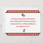 パーソナライズされたクリスマスパンドラ(PANDAS)ホリデーカード 招待状 (裏面)
