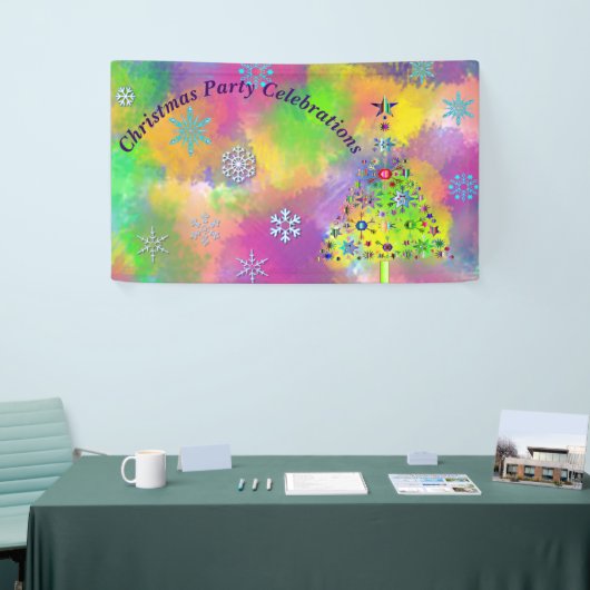 パーソナライズされたクリスマスパーティーお祝い 横断幕 (トレードショー)