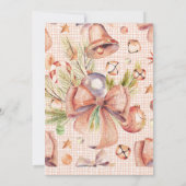 パーソナライズされたクリスマスパーティー保存日 招待状 (裏面)