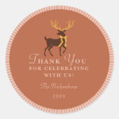 パーソナライズされたクリスマスパーティー特典シール ラウンドシール (正面)