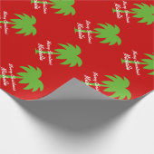 パーソナライズされたクリスマスパームツリー包装紙 ラッピングペーパー (角)