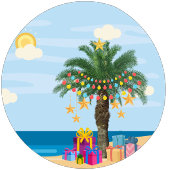 パーソナライズされたクリスマスパーム ラッピングペーパー