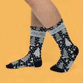 パーソナライズされたクリスマスピンクホリデーツリー ソックス