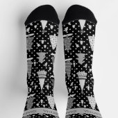 パーソナライズされたクリスマスピンクホリデーツリー ソックス (上部)