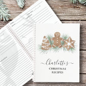 パーソナライズされたクリスマスファミリーレシピ手帳 ノートブック