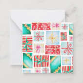 パーソナライズされたクリスマスフェスティバルギフト囲いカード ノートカード (裏面)