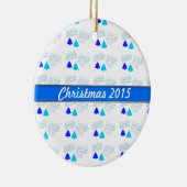 パーソナライズされたクリスマスフォトオーナメントテンプレート セラミックオーナメント (右)
