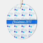 パーソナライズされたクリスマスフォトオーナメントテンプレート セラミックオーナメント (左)