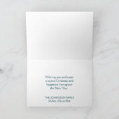 パーソナライズされたクリスマスフォトグリーティングカード シーズンカード (内部)