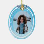 パーソナライズされたクリスマスフォトフレームオーナメント セラミックオーナメント (右)