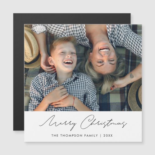 パーソナライズされたクリスマスフォト磁石テンプレート (正面/裏面)