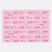 パーソナライズされたクリスマスフラットシート包装紙 ラッピングペーパーシート (正面)