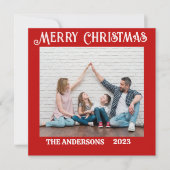 パーソナライズされたクリスマスフラットホリデーカード シーズンカード (正面)