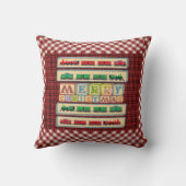 パーソナライズされたクリスマスブロックパーティー クッション (裏面)