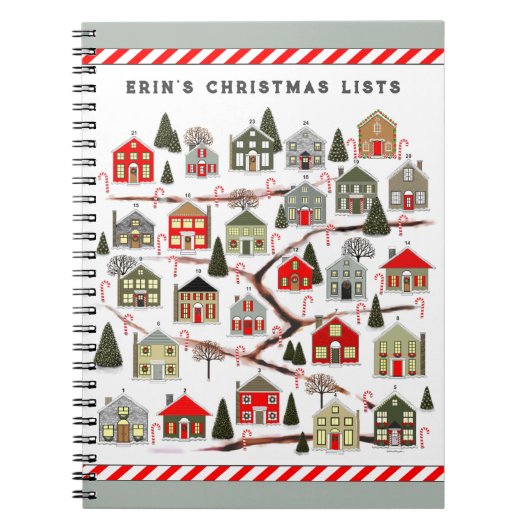 パーソナライズされたクリスマスプランナー手帳 ノートブック (正面)