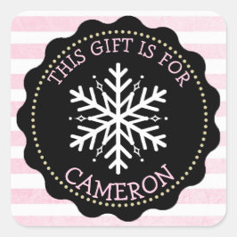 パーソナライズされたクリスマスプレゼントラベルホリデーシール スクエアシール