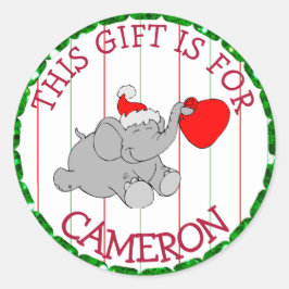 パーソナライズされたクリスマスプレゼントラベルホリデーシール ラウンドシール