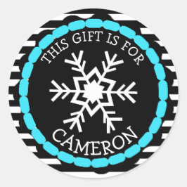 パーソナライズされたクリスマスプレゼントラベルホリデーシール ラウンドシール