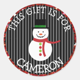 パーソナライズされたクリスマスプレゼントラベルホリデーシール ラウンドシール