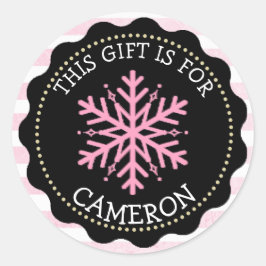 パーソナライズされたクリスマスプレゼントラベルホリデーシール ラウンドシール