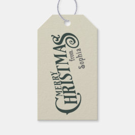 パーソナライズされたクリスマスプレゼントラベル- [差出人] [名前] ギフトタグ