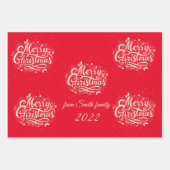 パーソナライズされたクリスマスプレゼント包装紙 ラッピングペーパーシート (正面)