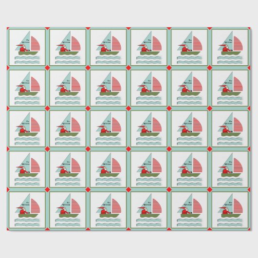 パーソナライズされたクリスマスプレゼント ラッピングペーパー (フラット)