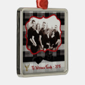 パーソナライズされたクリスマスプレッドディアフォトオーナメント メタルオーナメント (右)