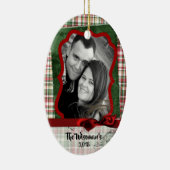 パーソナライズされたクリスマスプレッドベアPHOTOオーナメント セラミックオーナメント (右)