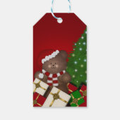 パーソナライズされたクリスマスベアラベル ギフトタグ (裏面)