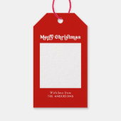 パーソナライズされたクリスマスベリーの花と葉 ギフトタグ (裏面)