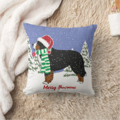 パーソナライズされたクリスマスベルネーズマウンテンドッグ クッション (ブランケット)
