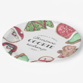 パーソナライズされたクリスマスホリデークッキースワップパーティー ペーパープレート (アングル)