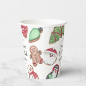 パーソナライズされたクリスマスホリデークッキースワップパーティー 紙コップ (右)