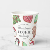 パーソナライズされたクリスマスホリデークッキースワップパーティー 紙コップ (正面)