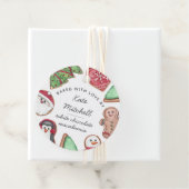 パーソナライズされたクリスマスホリデークッキーベーキング フェイバータグ (インサイチュ)